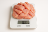 generate 1kg of chicken meat on scale weighn